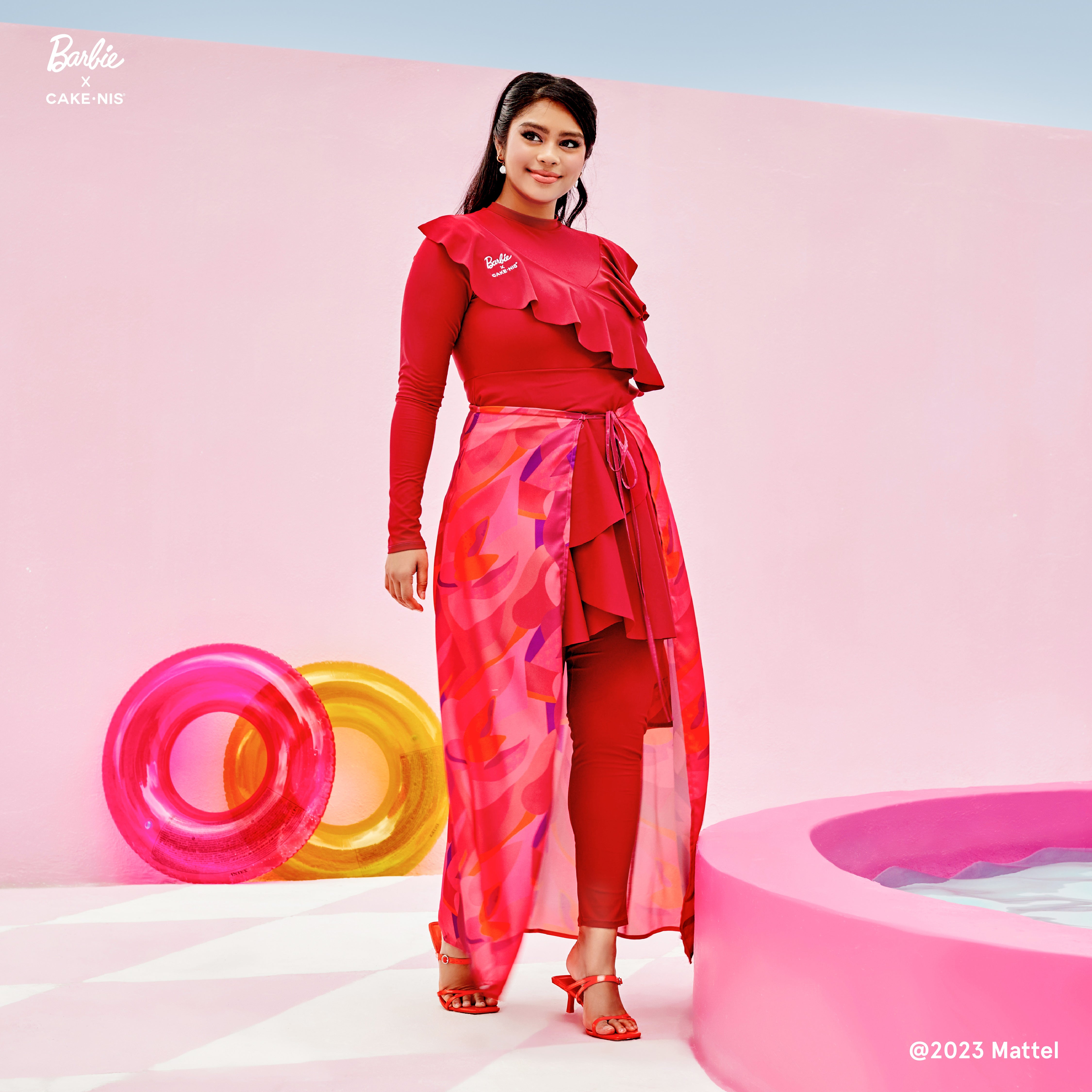 BLAIR SWIMWEAR & KAFTAN IN SANGRIA Cakenis