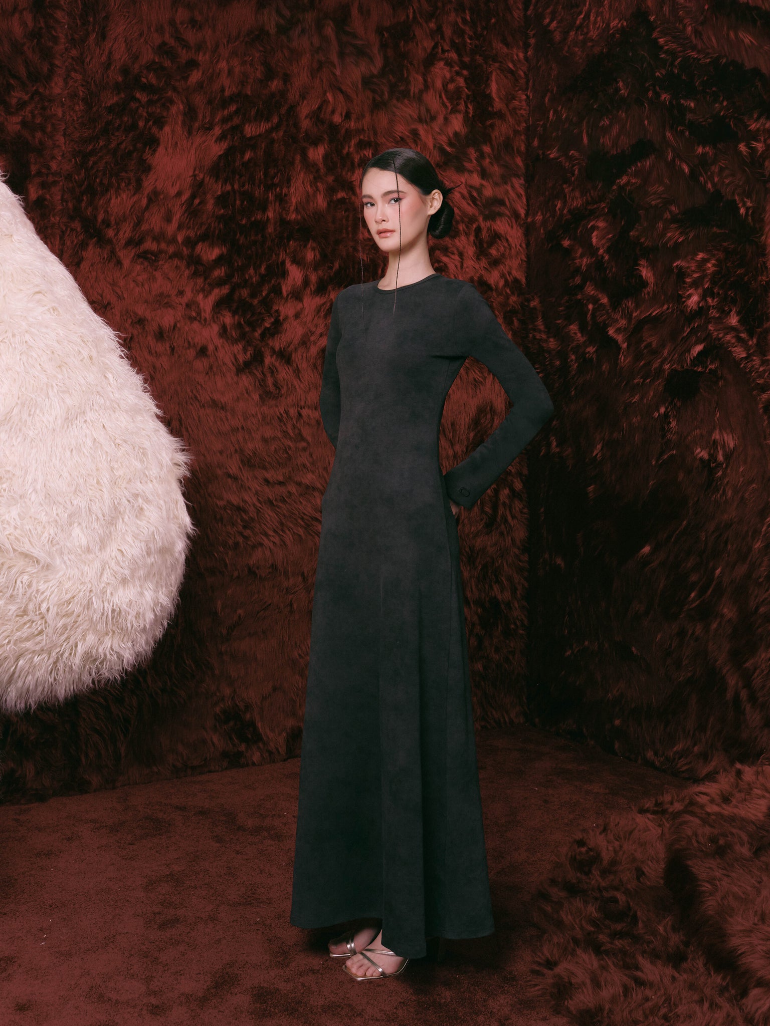 CLOUD MAXI DRESS IN BLACK – Cakenis