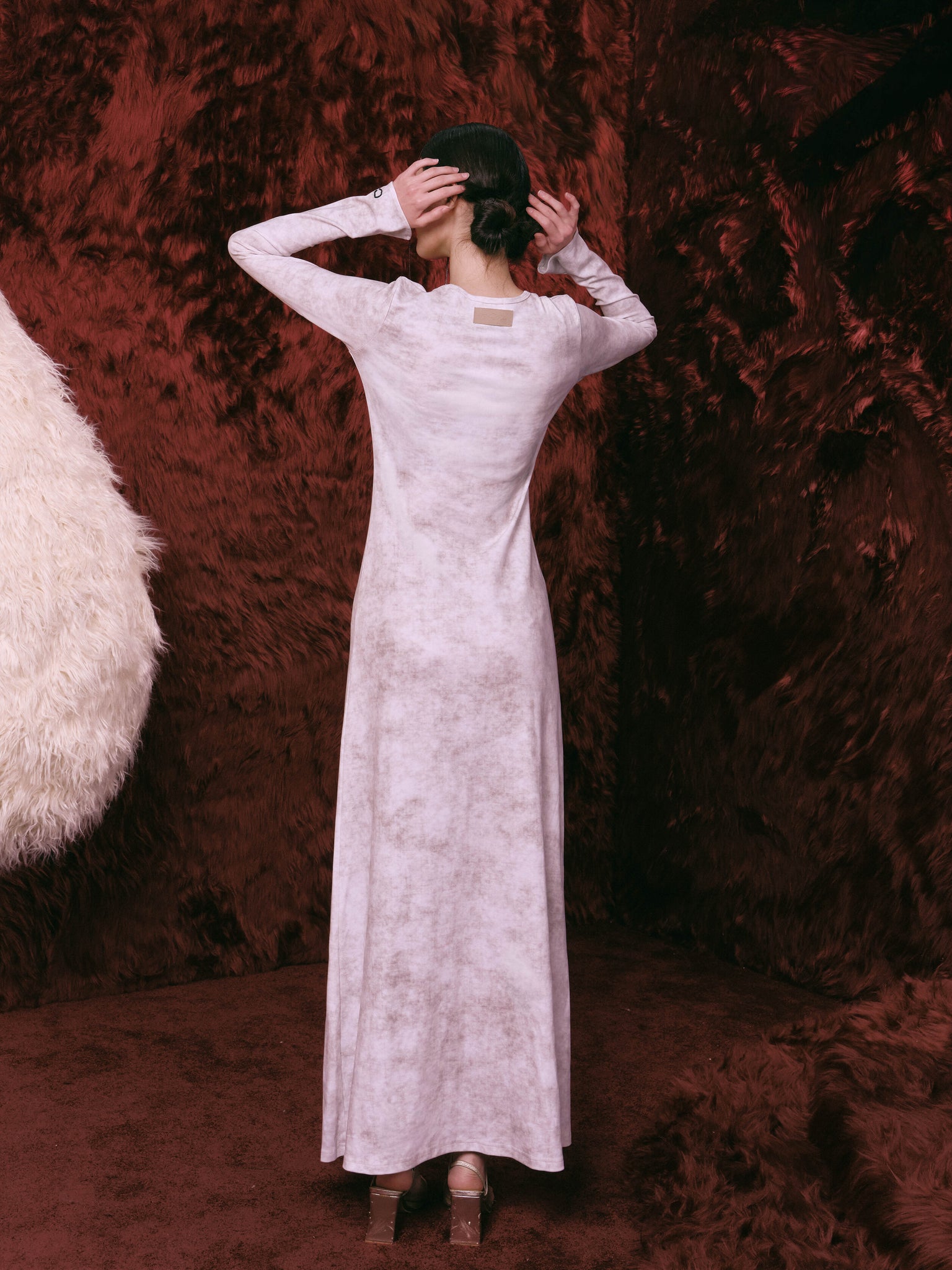 nude denim dress Restocking our best seller AURORA DRESS in nude-denim