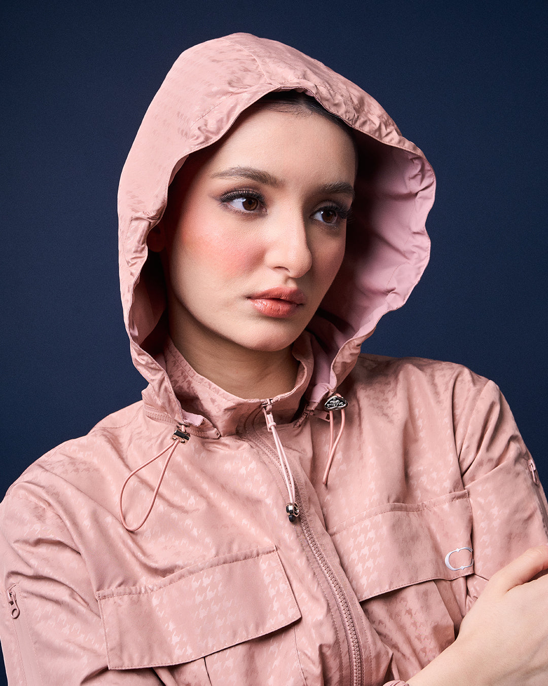 CAKENIS ATHLEISURE ASPEN WINDBREAKER IN MAUVE PINK