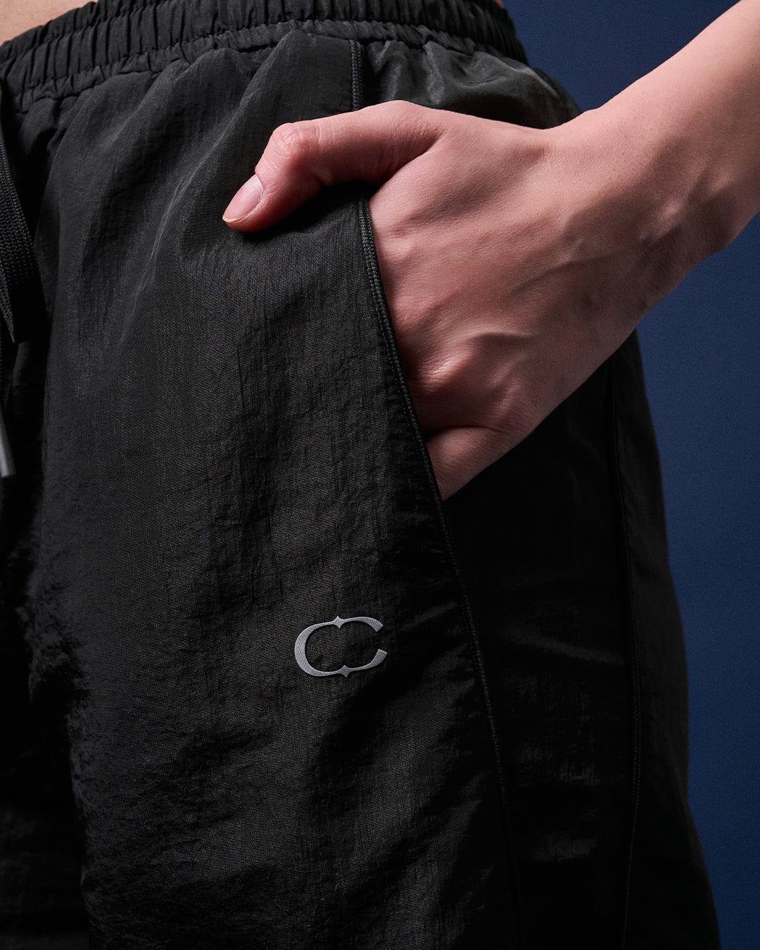 CAKENIS BARREL UNISEX SPORTS PANTS IN BLACK