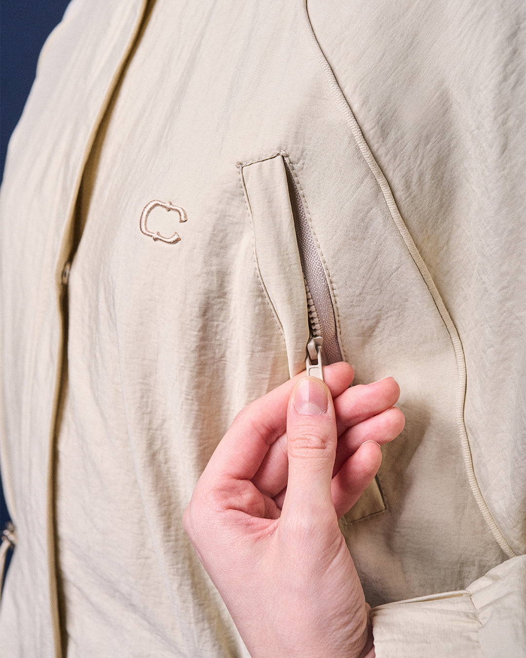 CAKENIS HARPER HOODIE JACKET IN BEIGE