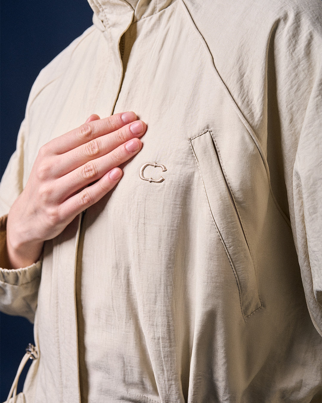 CAKENIS HARPER HOODIE JACKET IN BEIGE