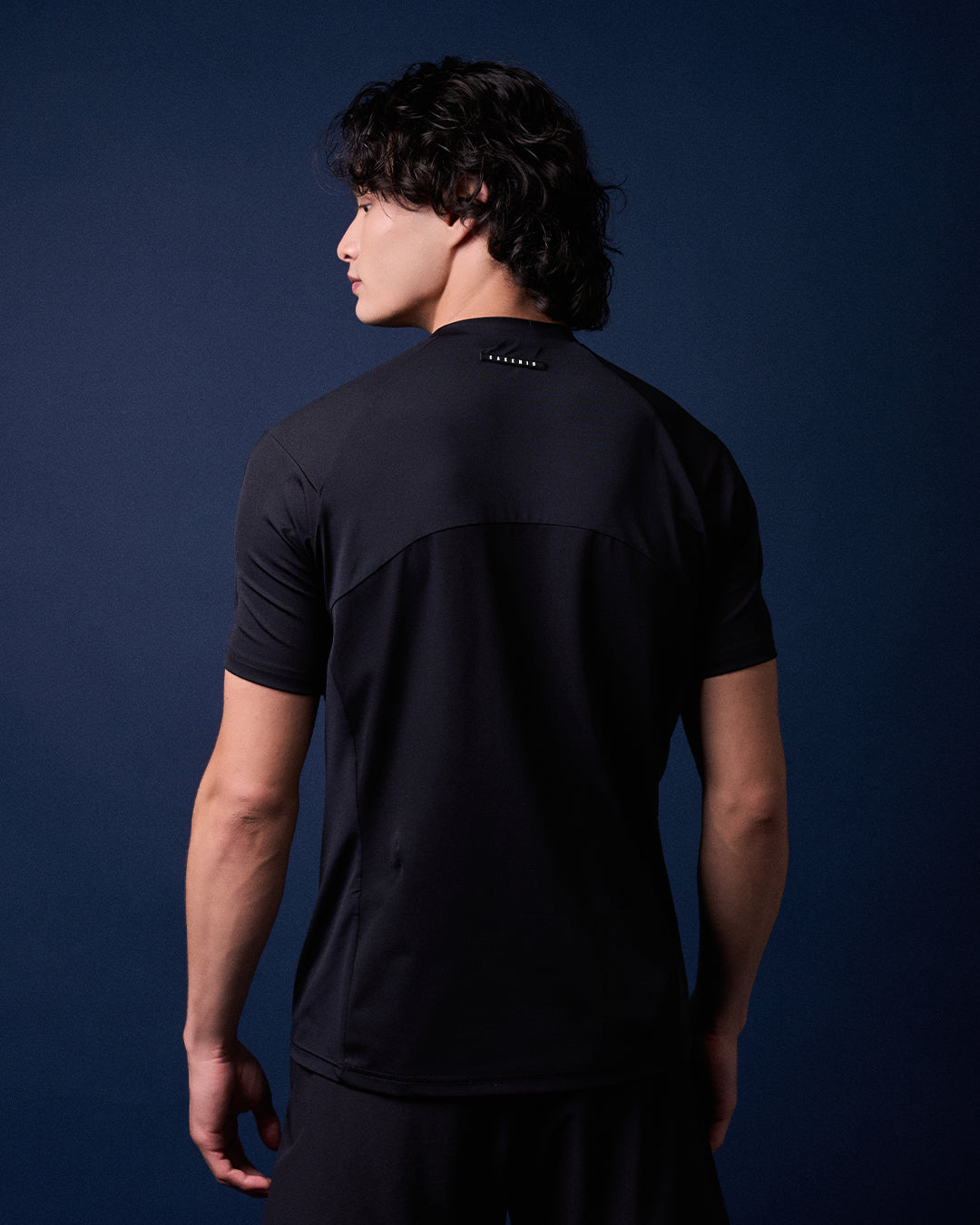 CAKENIS SLIM SPORTS TOP MEN IN BLACK