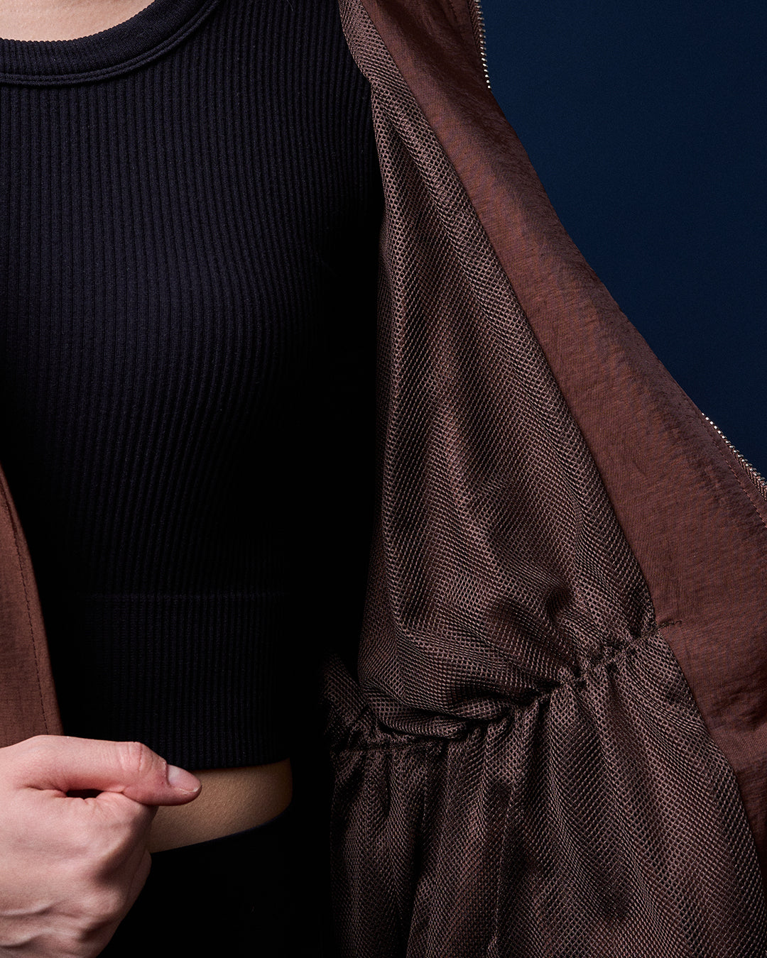 CAKENIS HARPER HOODIE JACKET IN BROWN