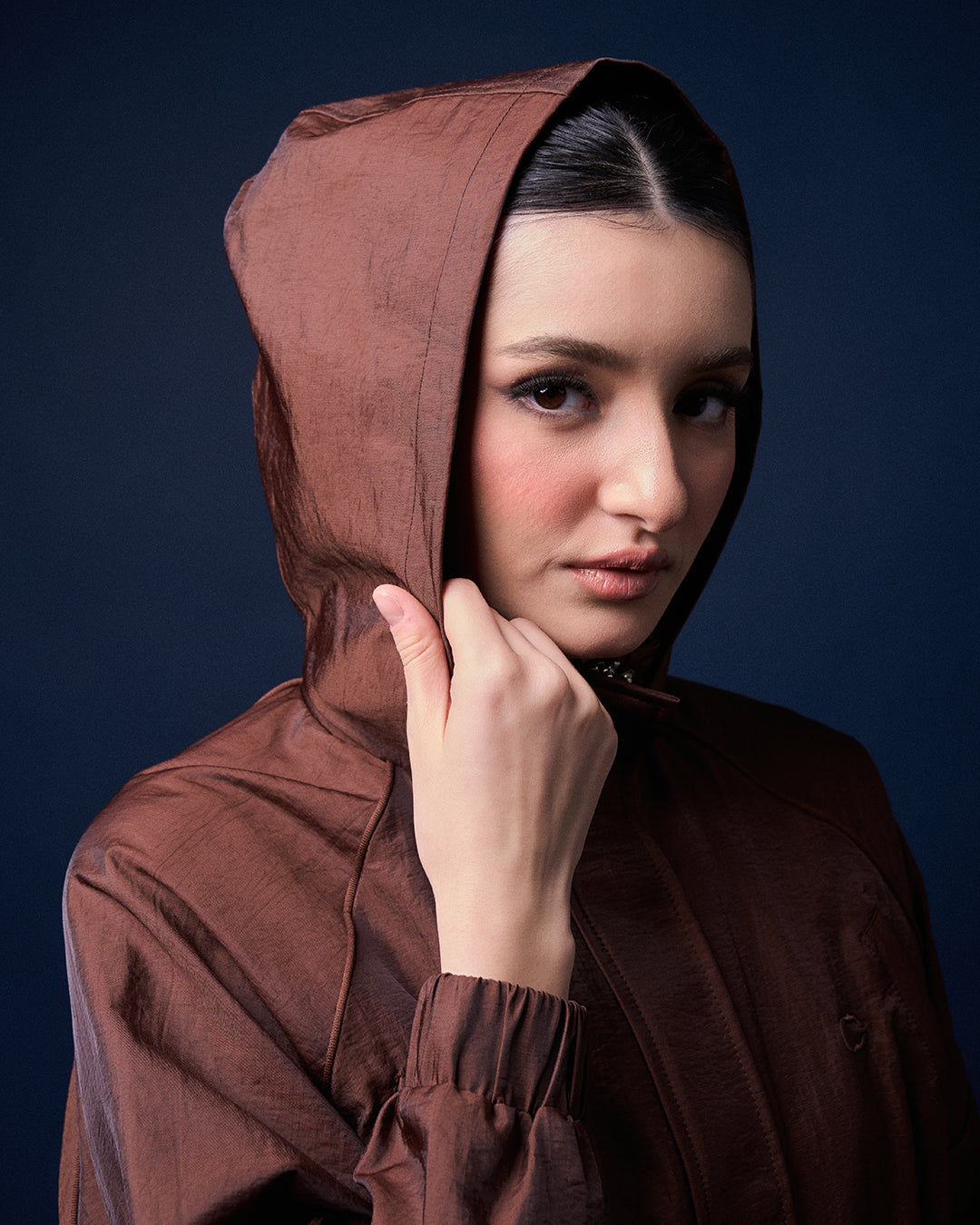 CAKENIS HARPER HOODIE JACKET IN BROWN