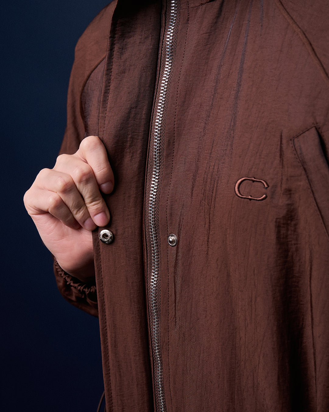 CAKENIS HARPER HOODIE JACKET IN BROWN