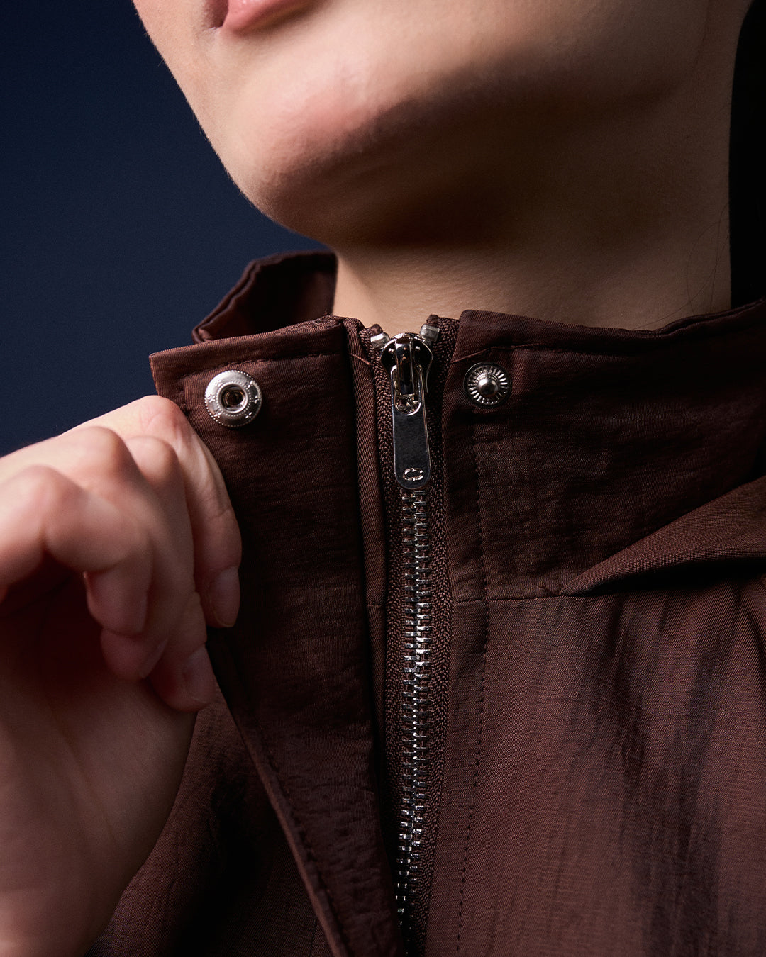 CAKENIS HARPER HOODIE JACKET IN BROWN