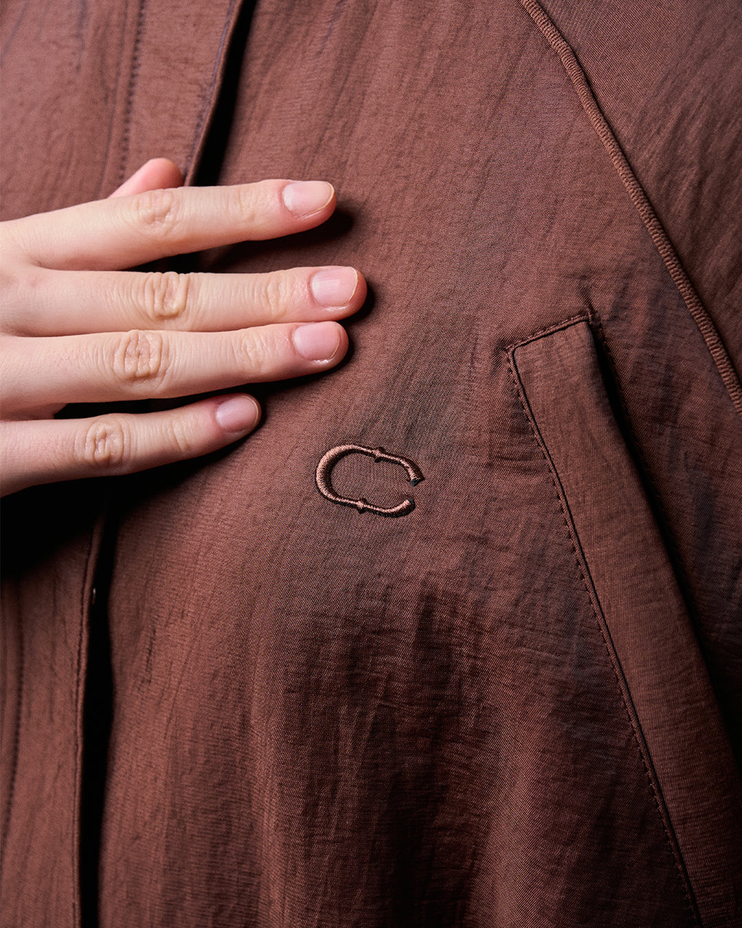 CAKENIS HARPER HOODIE JACKET IN BROWN