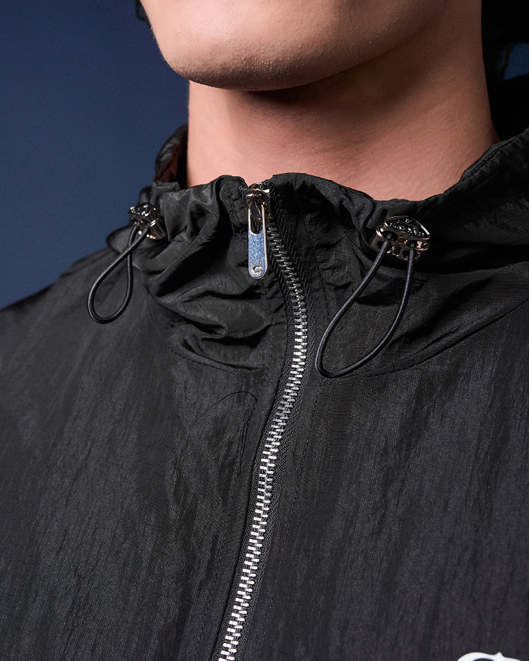 CAKENIS CRUZ BOMBER WINDBREAKER IN BLACK