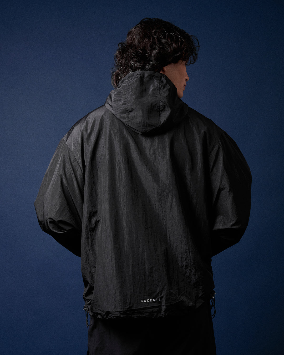 CAKENIS CRUZ BOMBER WINDBREAKER IN BLACK
