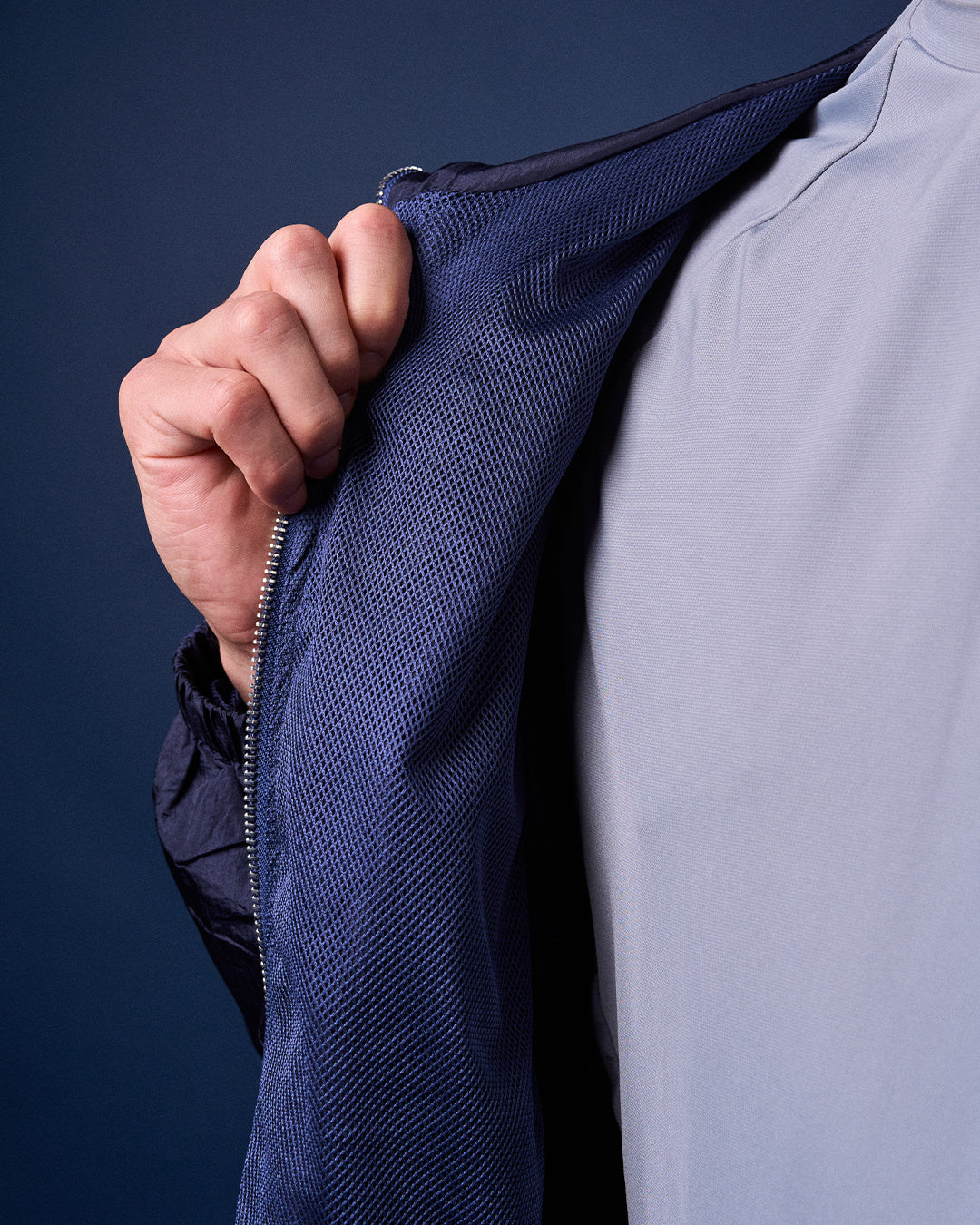 CAKENIS CRUZ BOMBER WINDBREAKER IN NAVY