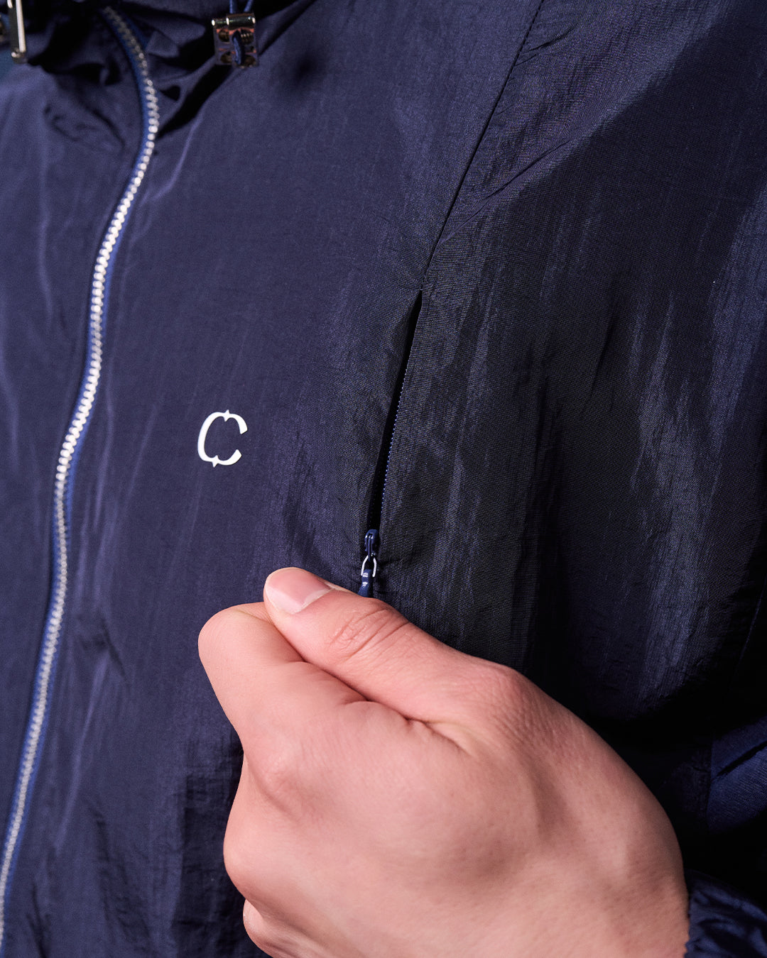 CAKENIS CRUZ BOMBER WINDBREAKER IN NAVY