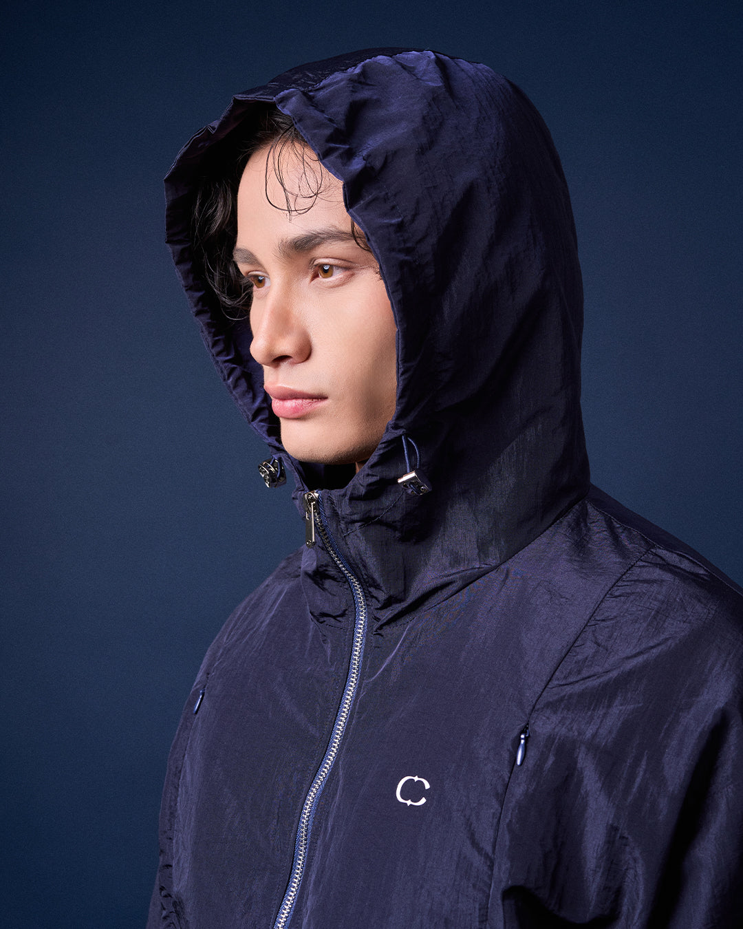 CAKENIS CRUZ BOMBER WINDBREAKER IN NAVY