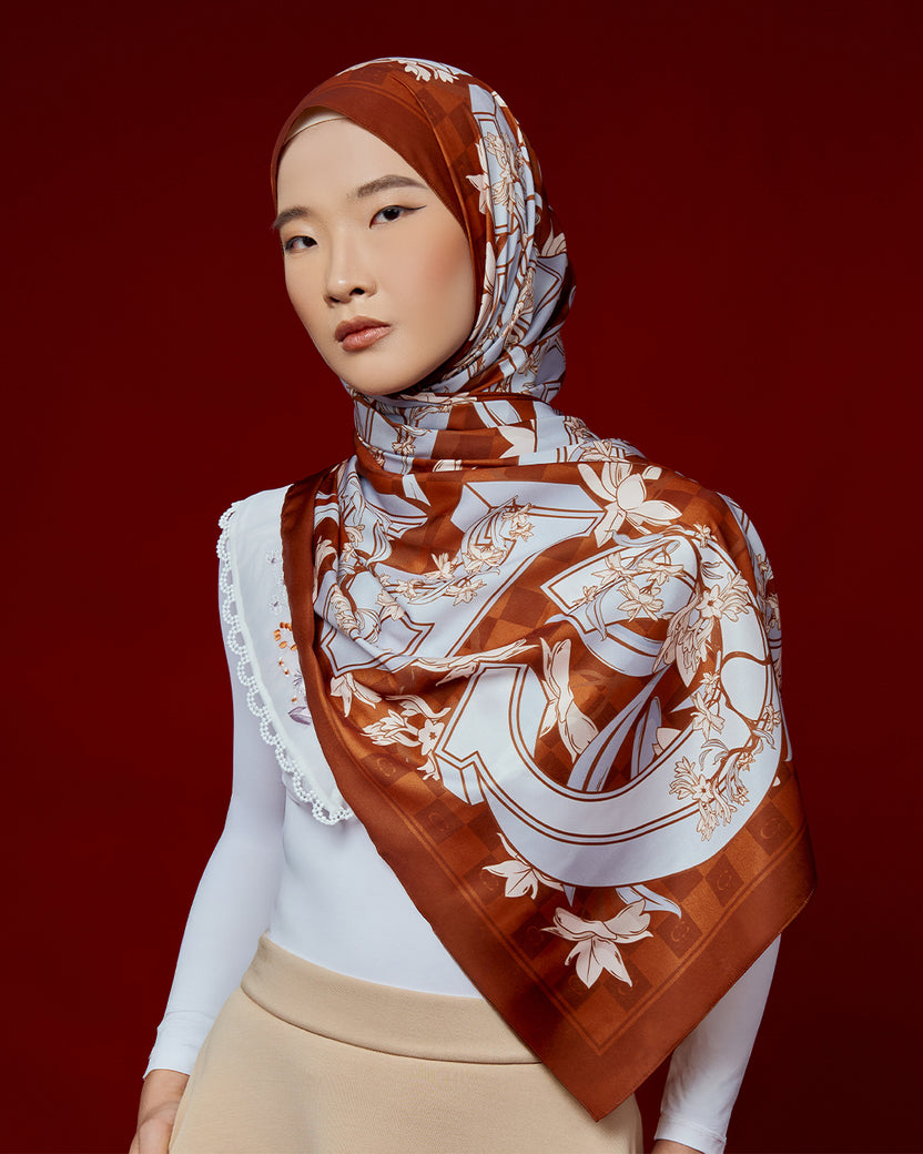 Spring Reverie Buy Heavy Chiffon & Premium Satin Silk Shawl Online | Cakenis