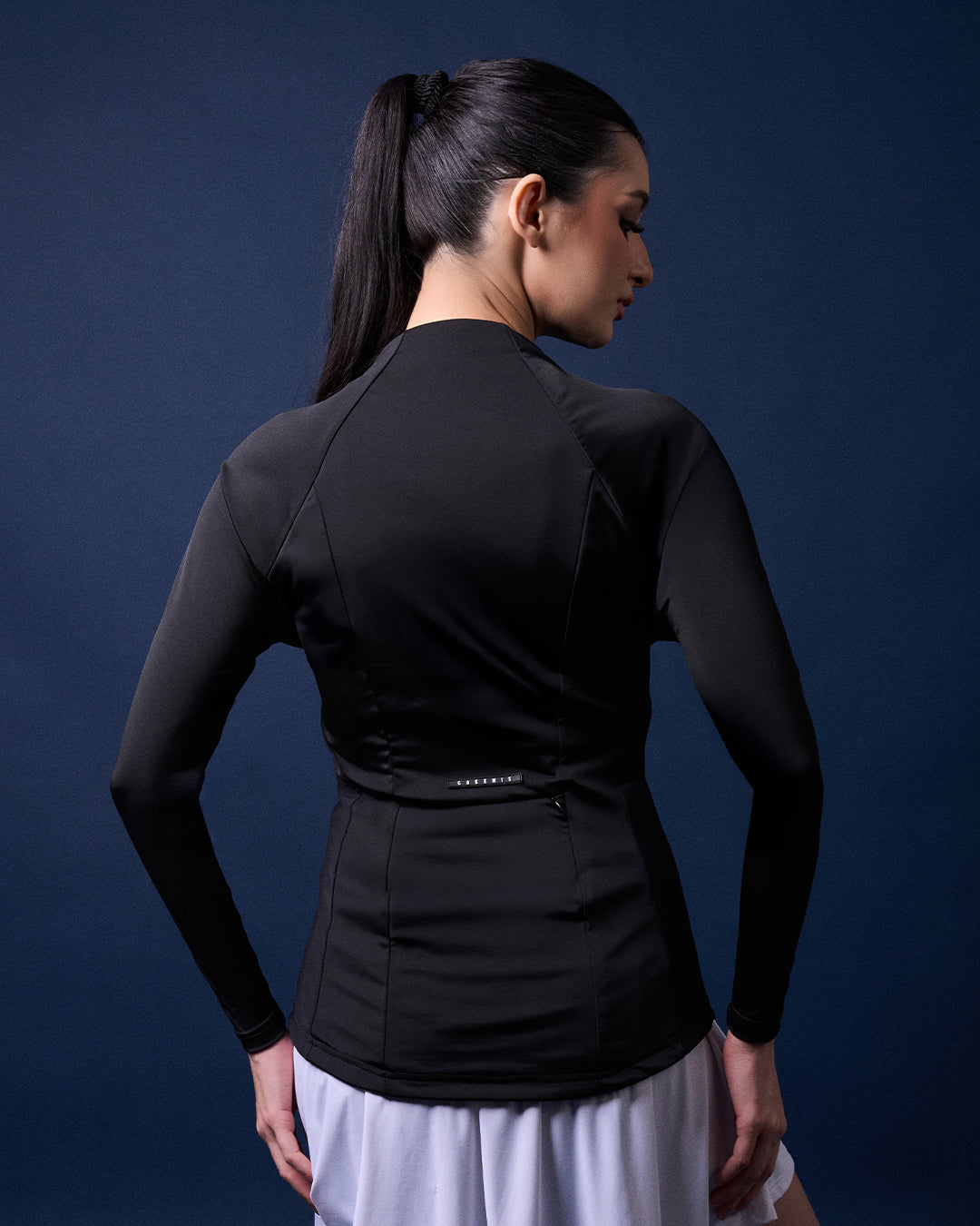 CAKENIS SLIM SPORTS TOP WOMEN IN BLACK