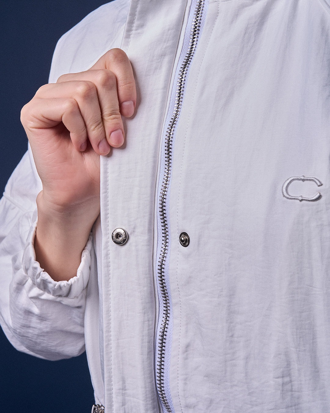 CAKENIS HARPER HOODIE JACKET IN WHITE