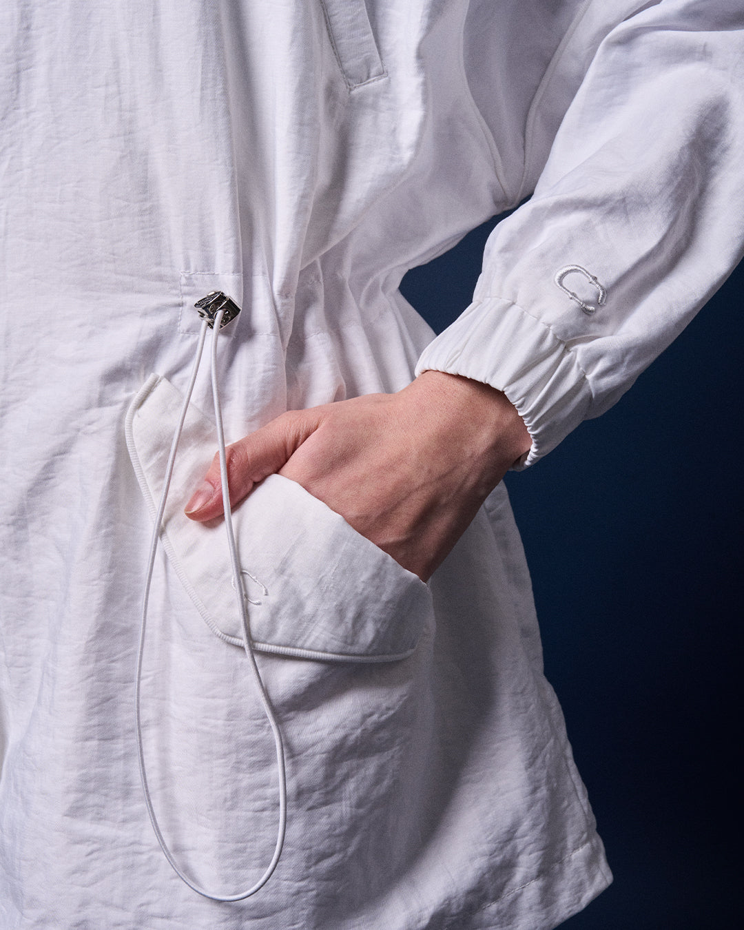 CAKENIS HARPER HOODIE JACKET IN WHITE