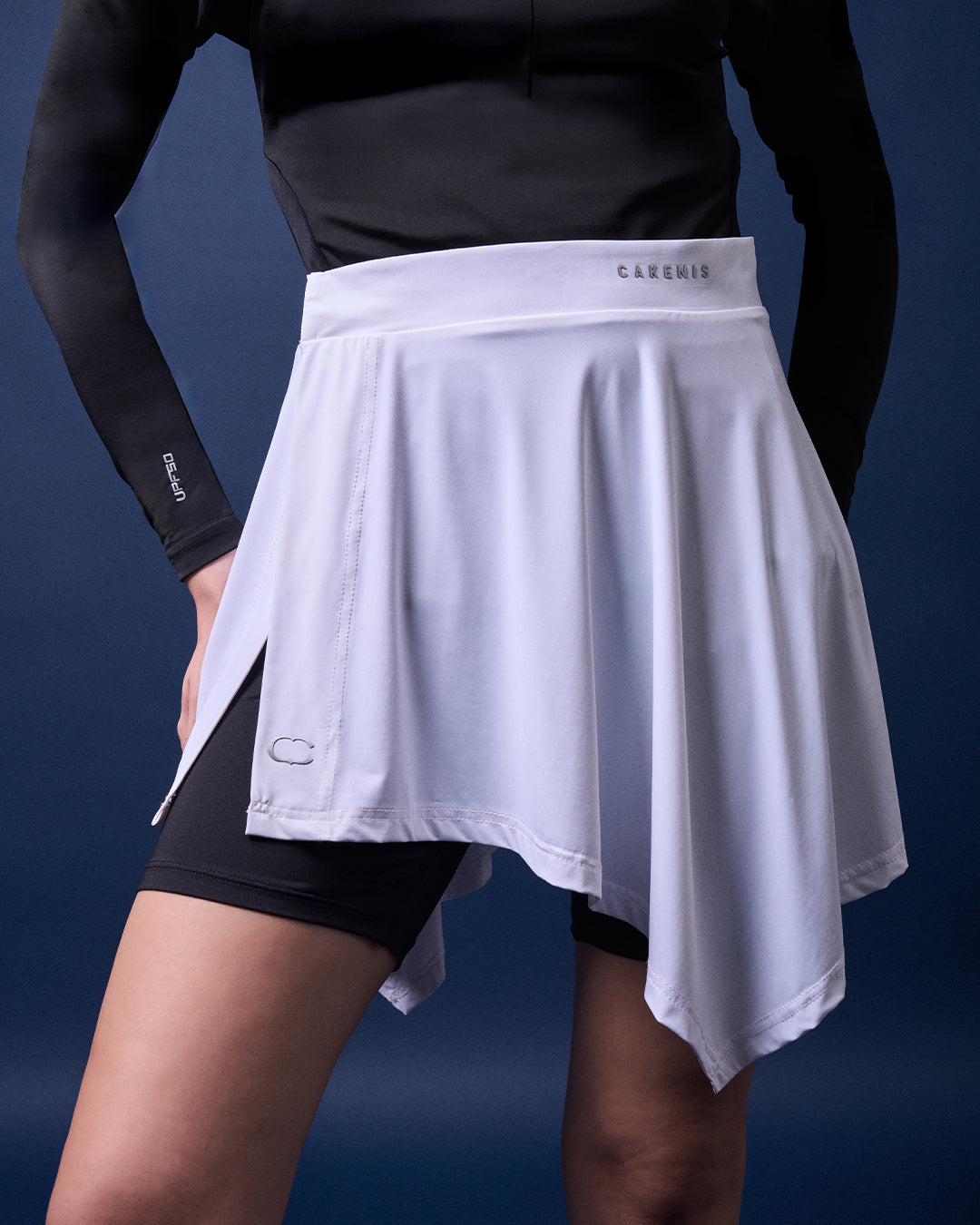 CAKENIS ATHLEISURE SKIRT EXTENDER IN WHITE